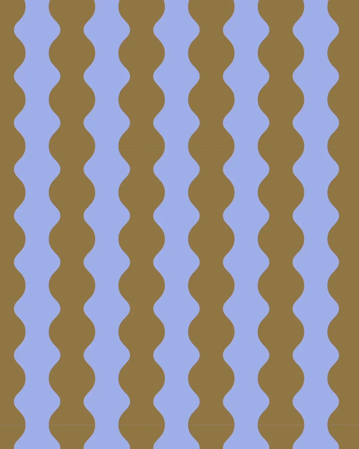 Kado Design - Tragetasche aus Baumwolle • Wavy Hellblau + Olivgrün - Tasche - ROSA ECK