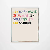 KinderStärken - ICH DARF ALLES SEIN Kinder - Poster (30 x 40 cm) - ROSA ECK