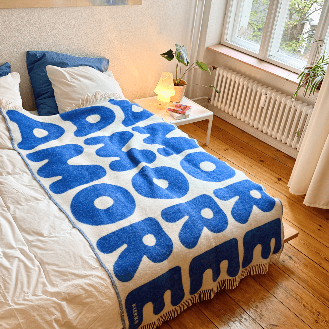 KLEKKS - KLEKKS NO. 11 Wolldecke • Blau - ROSA ECK