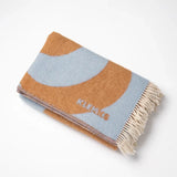 KLEKKS - KLEKKS NO. 30 Wolldecke in Hellblau/Orange - Sofadecke - ROSA ECK
