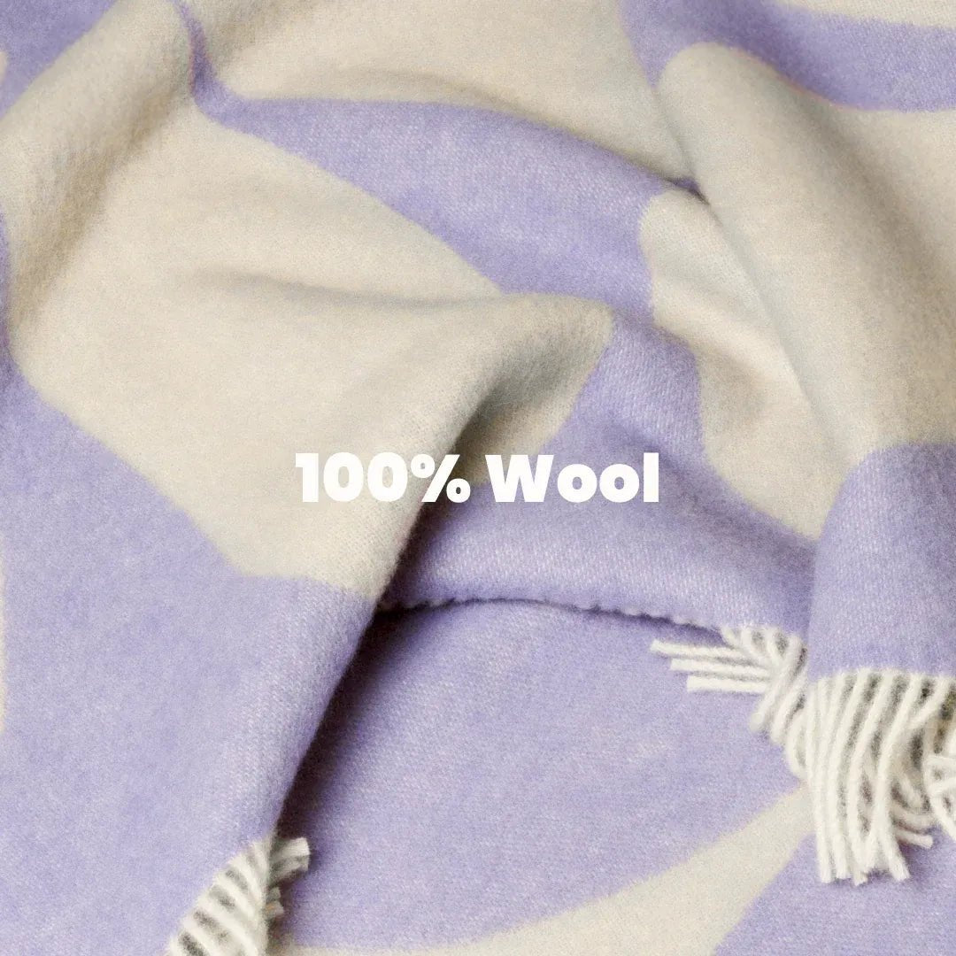 KLEKKS - KLEKKS NO. 32 Wolldecke in Lila - Sofadecke - ROSA ECK