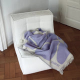 KLEKKS - KLEKKS NO. 32 Wolldecke in Lila - Sofadecke - ROSA ECK