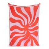 KLEKKS - KLEKKS NO. 5 Baumwolldecke in Rot/Rosa - Sofadecke - ROSA ECK