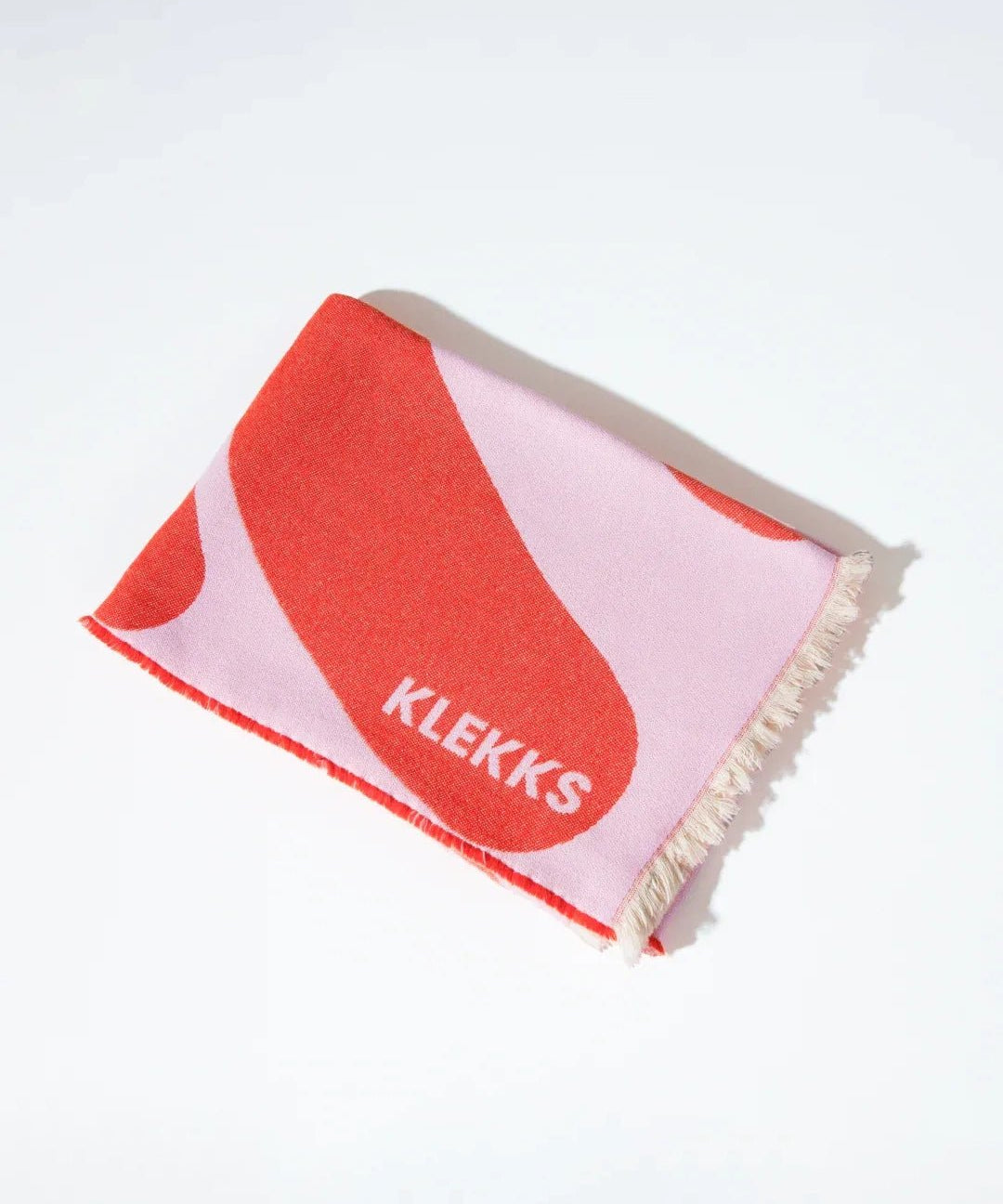 KLEKKS - KLEKKS NO. 5 Baumwolldecke in Rot/Rosa - Sofadecke - ROSA ECK