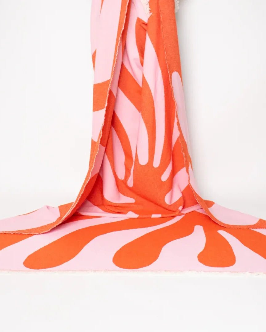 KLEKKS - KLEKKS NO. 5 Baumwolldecke in Rot/Rosa - Sofadecke - ROSA ECK