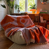 KLEKKS - KLEKKS NO. 8 Wolldecke in Orange - Sofadecke - ROSA ECK - 