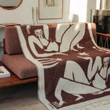 KLEKKS - KLEKKS x hannah.muehi NO. 31 Wolldecke in Braun - Sofadecke - ROSA ECK