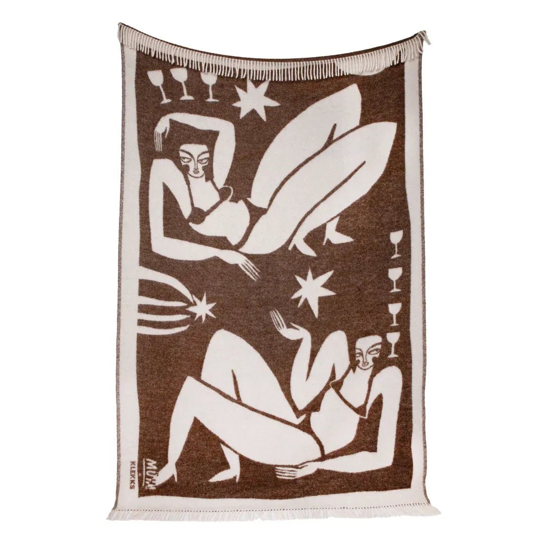 KLEKKS - KLEKKS x hannah.muehi NO. 31 Wolldecke in Braun - Sofadecke - ROSA ECK