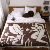 KLEKKS - KLEKKS x hannah.muehi NO. 31 Wolldecke in Braun - Sofadecke - ROSA ECK