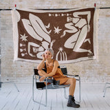 KLEKKS - KLEKKS x hannah.muehi NO. 31 Wolldecke in Braun - Sofadecke - ROSA ECK