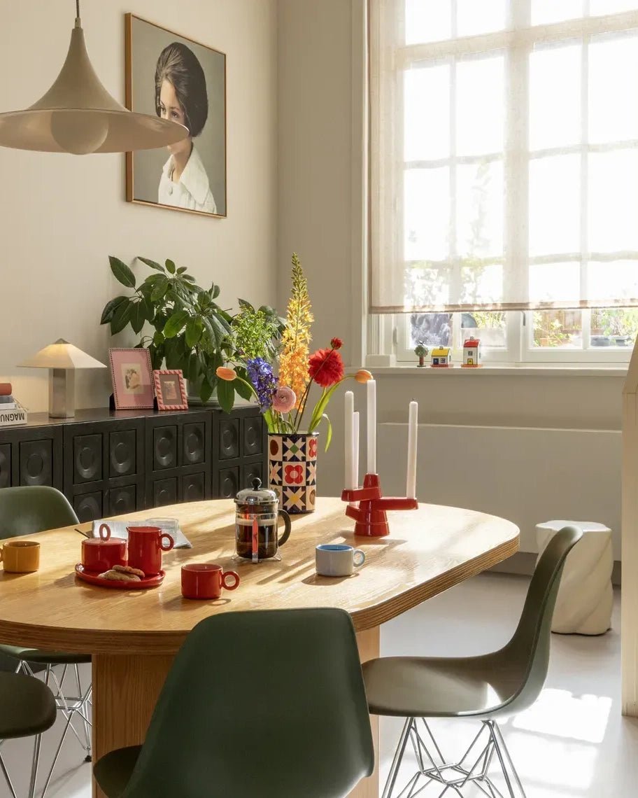 &Klevering - BRUTE Großer Kerzenhalter • Rot - Kerzenständer - ROSA ECK