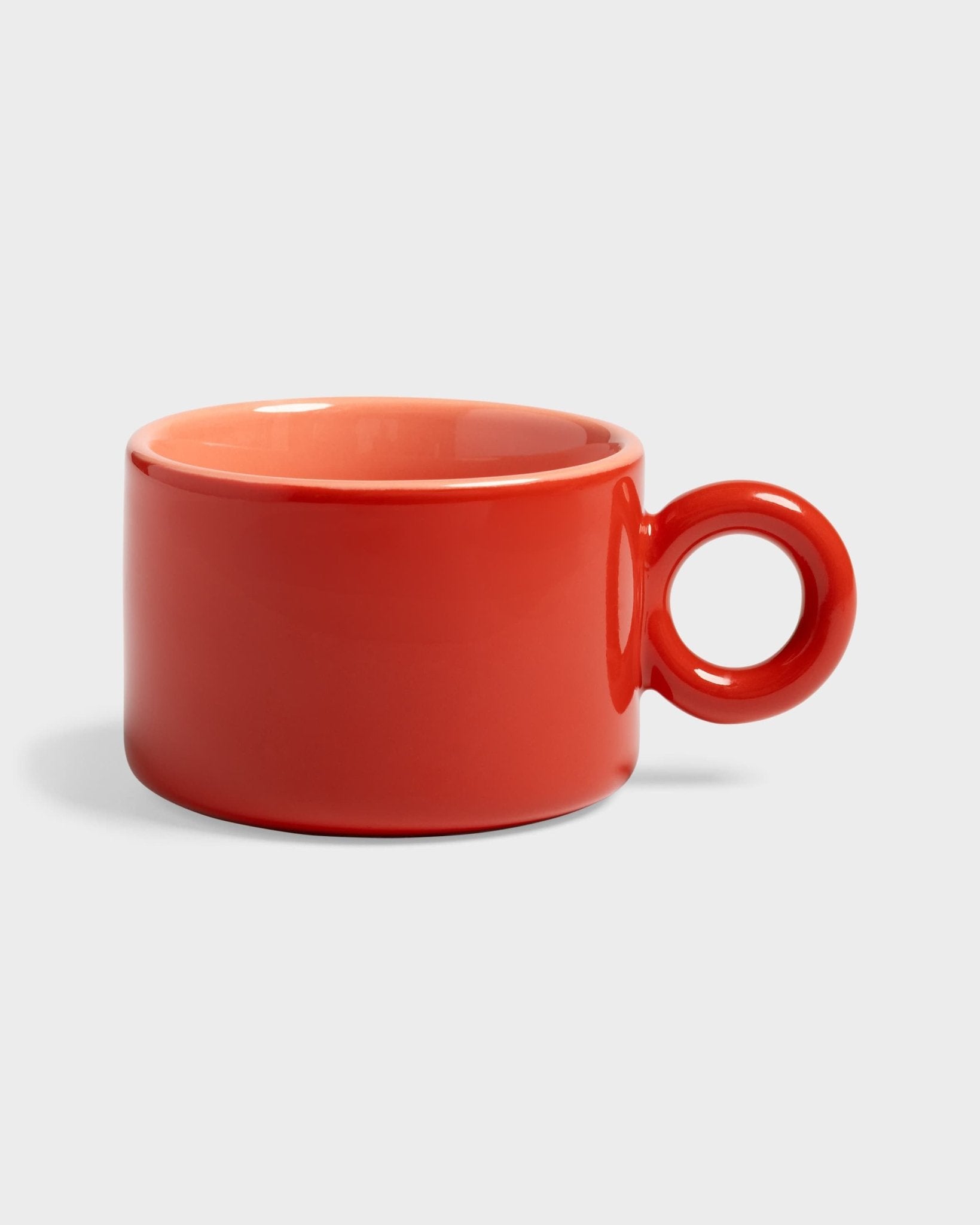 &Klevering - CHIQUITO Tasse | Rot - Kaffee - und Teetasse - ROSA ECK - 