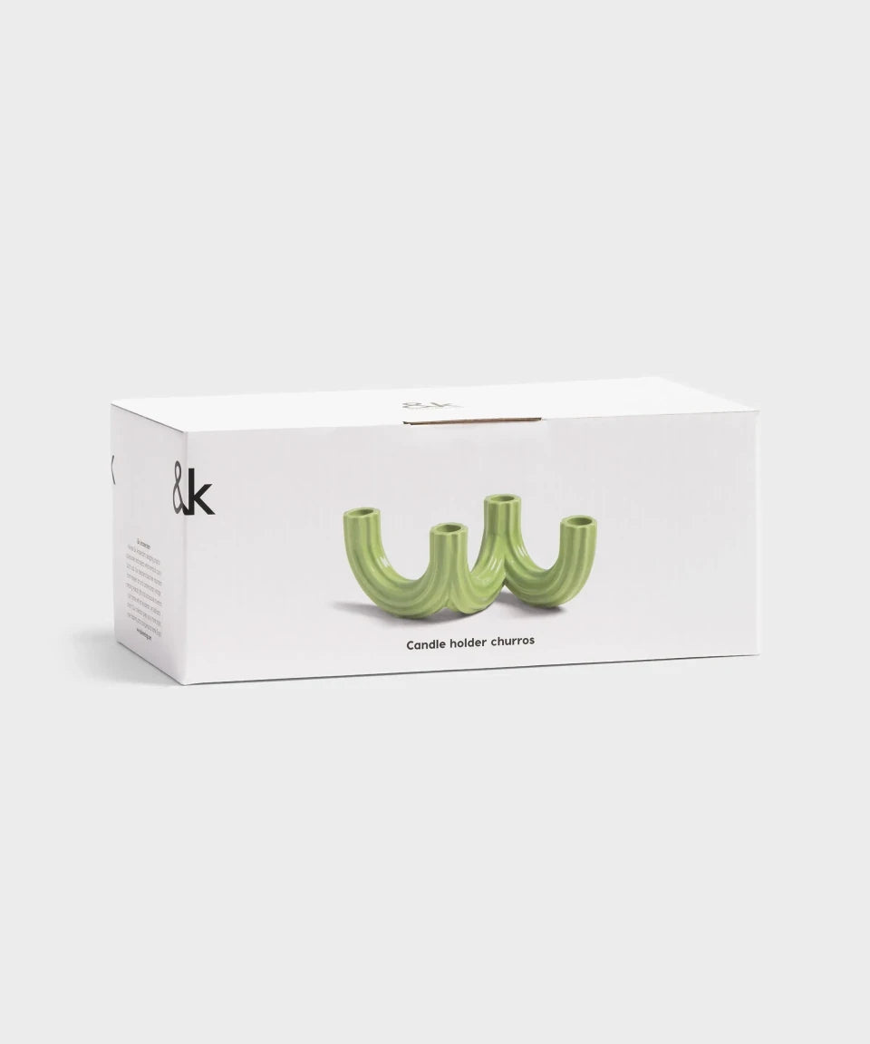 &Klevering - CHURROS Kerzenhalter • Grün - ROSA ECK