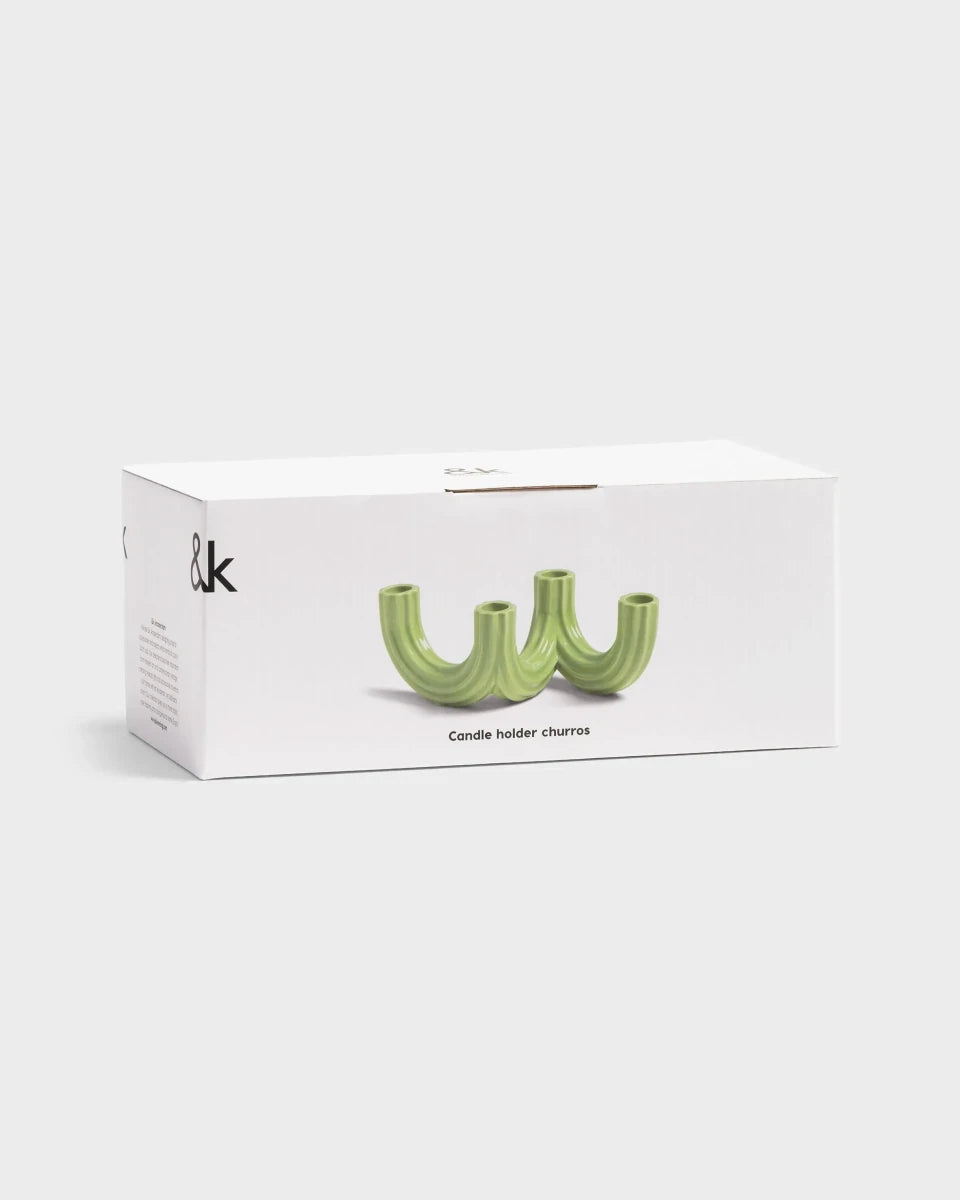 &Klevering - CHURROS Kerzenhalter • Grün - ROSA ECK