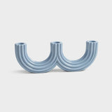 &Klevering - CHURROS Kerzenhalter | Hellblau - Kerzenständer - ROSA ECK - Candle holder churros light blue