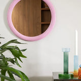 &Klevering - CHURROS Wandspiegel | Pink - Wandspiegel - ROSA ECK - Mirror churros pink