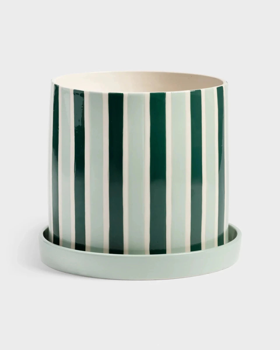 &Klevering - CLASH Blumentopf • Streifen - ROSA ECK