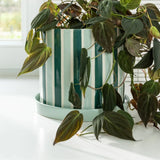 &Klevering - CLASH Blumentopf • Streifen - ROSA ECK