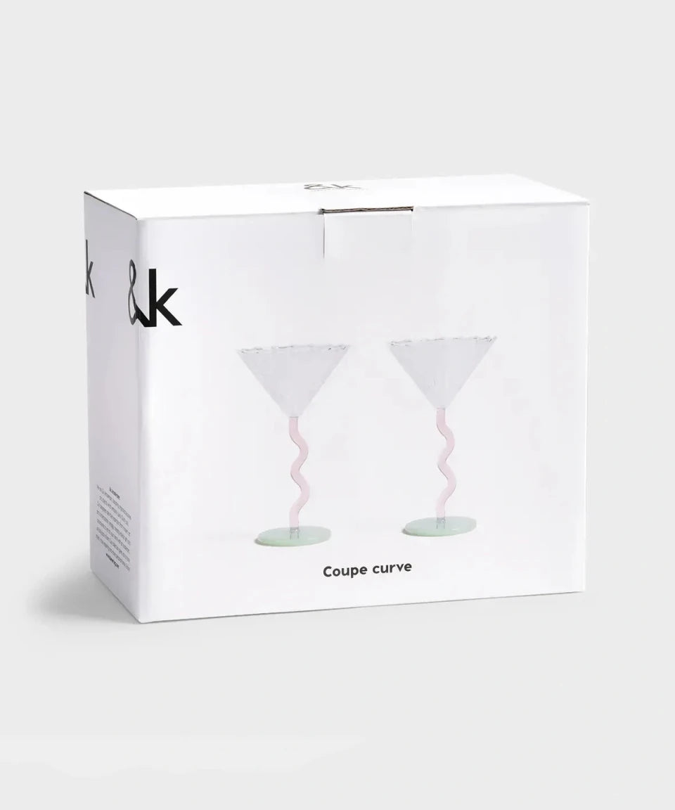 &Klevering - Cocktailglas • Pink - ROSA ECK
