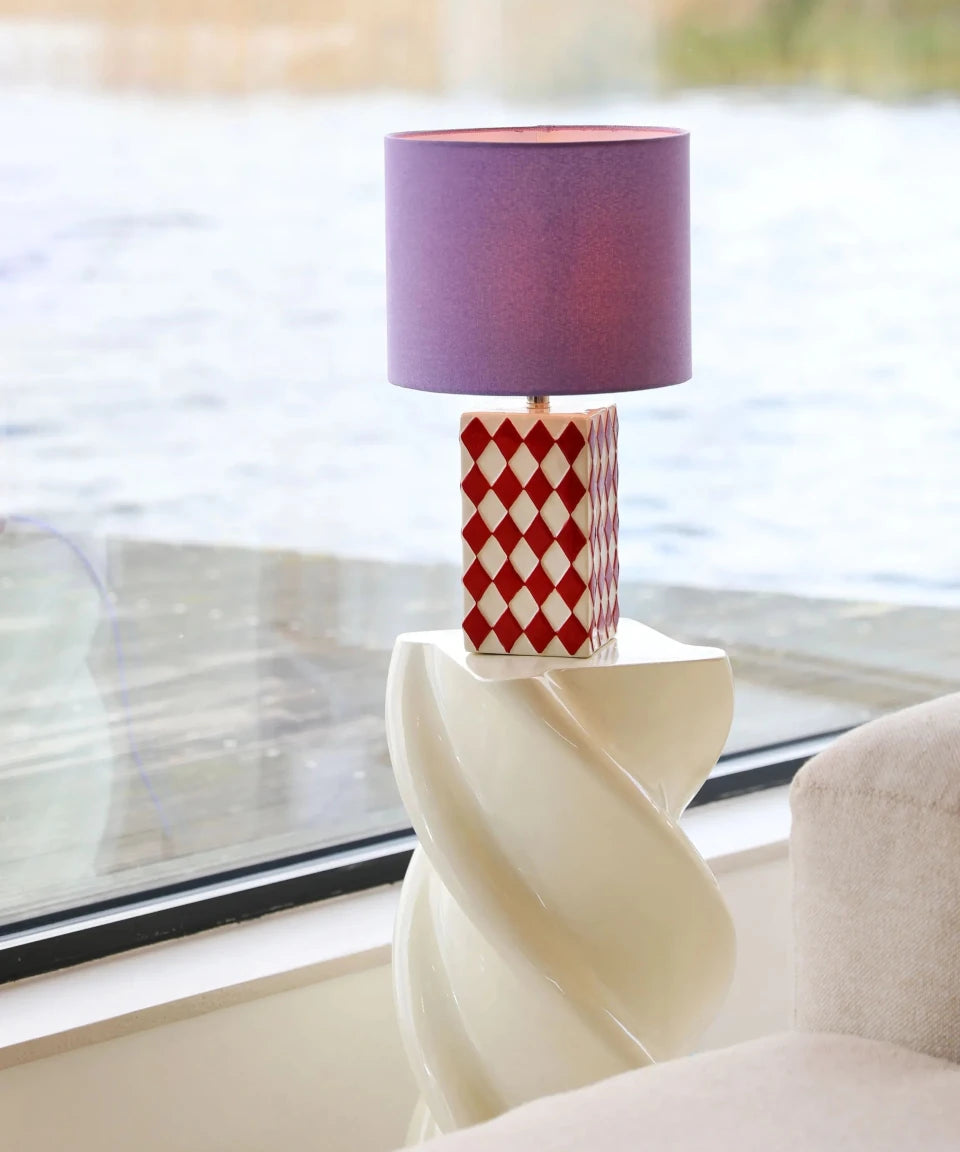 &Klevering - GRID Tischlampe - ROSA ECK
