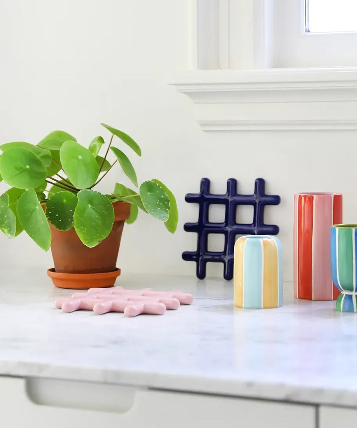 &Klevering - GRID Topfuntersetzer • Rosa - Topfuntersetzer - ROSA ECK Concept Store