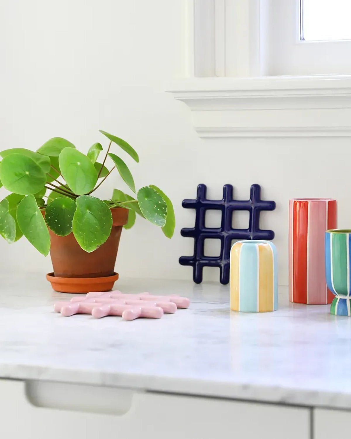 &Klevering - GRID Topfuntersetzer • Rosa - Topfuntersetzer - ROSA ECK Concept Store