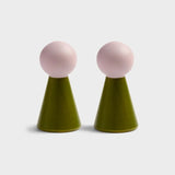 &Klevering - HALMA Wandhaken (2er-Set) • green - ROSA ECK