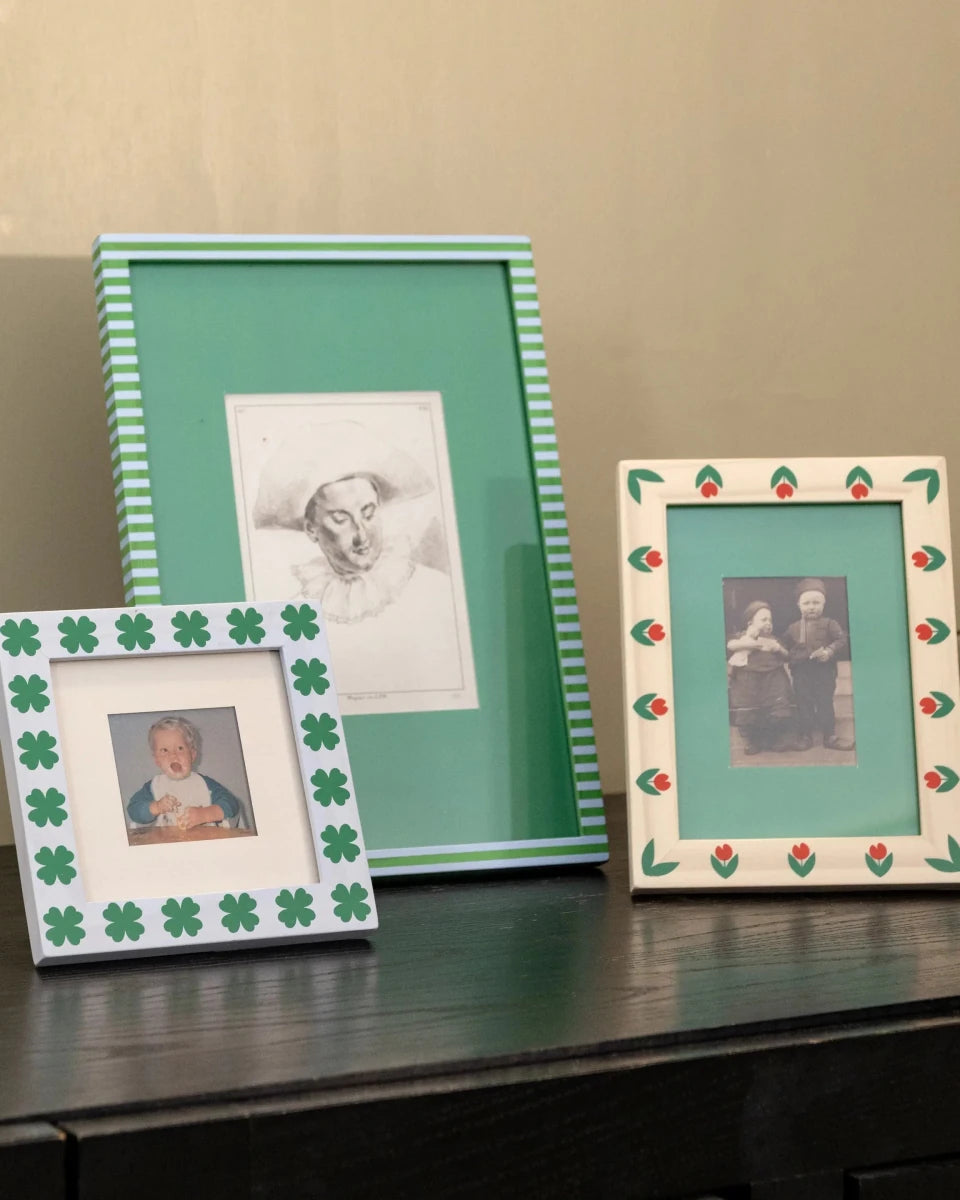 &Klevering - PATCH Bilderrahmen • Streifen - ROSA ECK