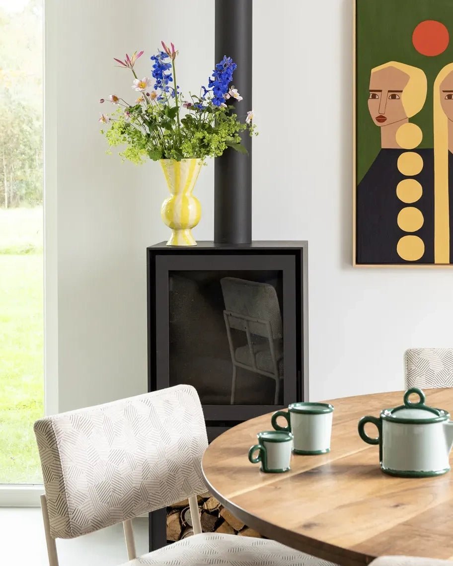 &Klevering - RHOMBIC Vase • Gelb - ROSA ECK