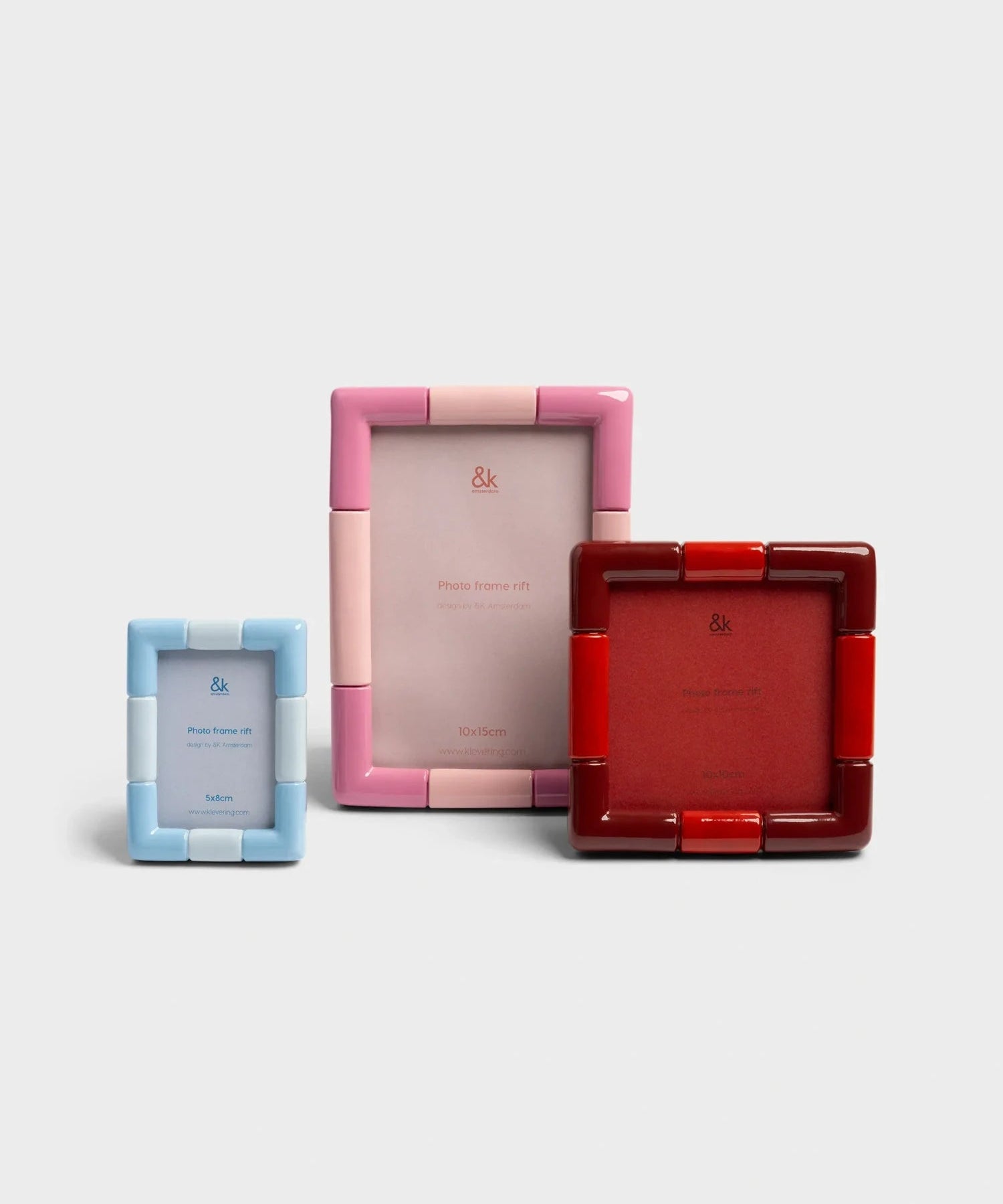&Klevering - RIFT Bilderrahmen • rectangle ice blue - ROSA ECK