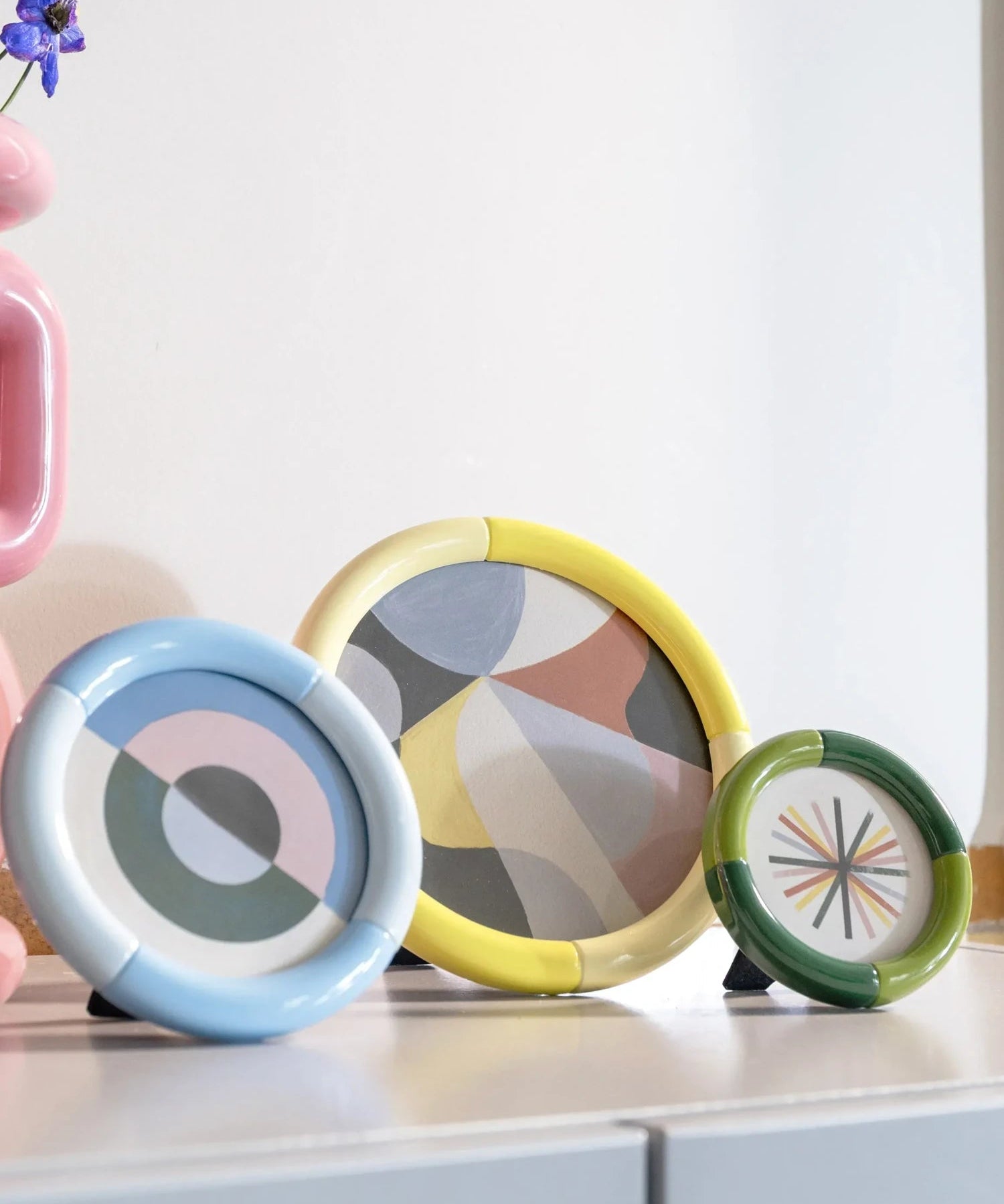 &Klevering - RIFT Bilderrahmen • round ice blue - ROSA ECK