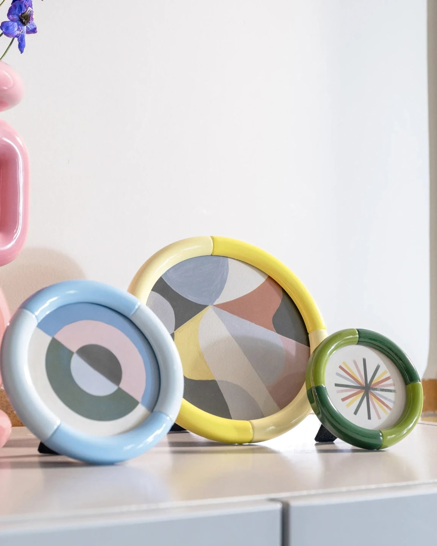 &Klevering - RIFT Bilderrahmen • round ice blue - ROSA ECK