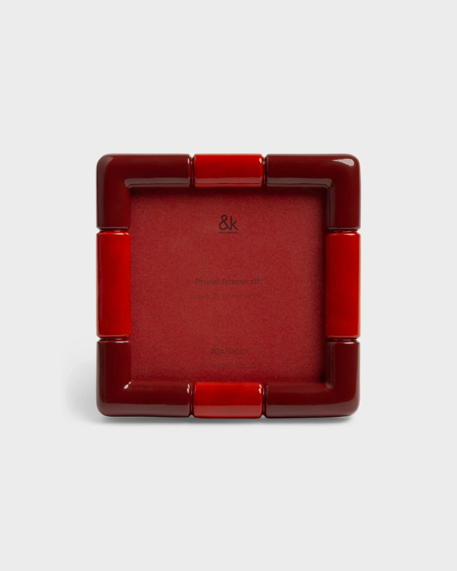 &Klevering - RIFT Bilderrahmen • square burgundy - ROSA ECK