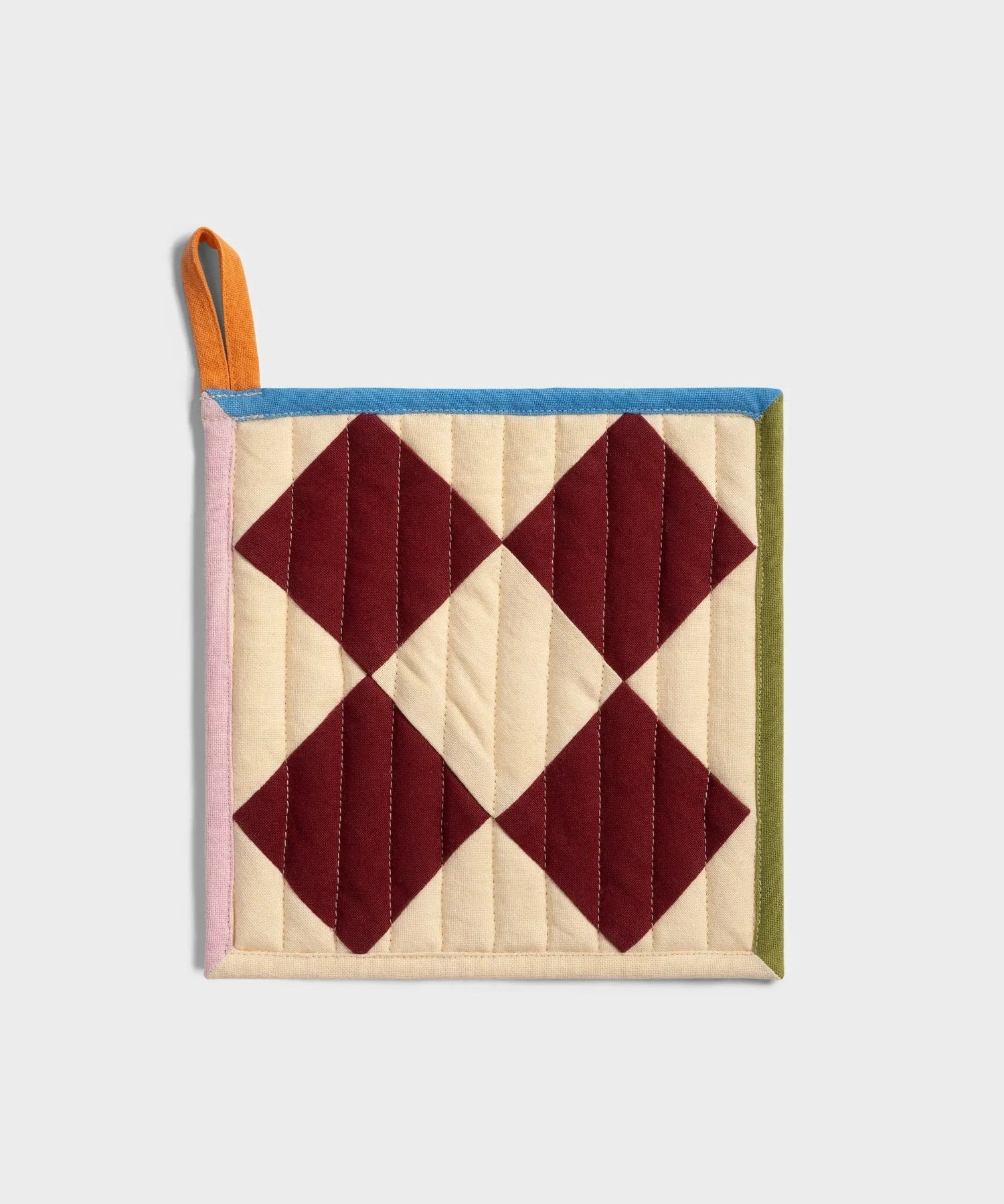&Klevering - STITCH Topflappen • check - ROSA ECK
