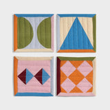 &Klevering - STITCH Untersetzer (4er - Set) - ROSA ECK