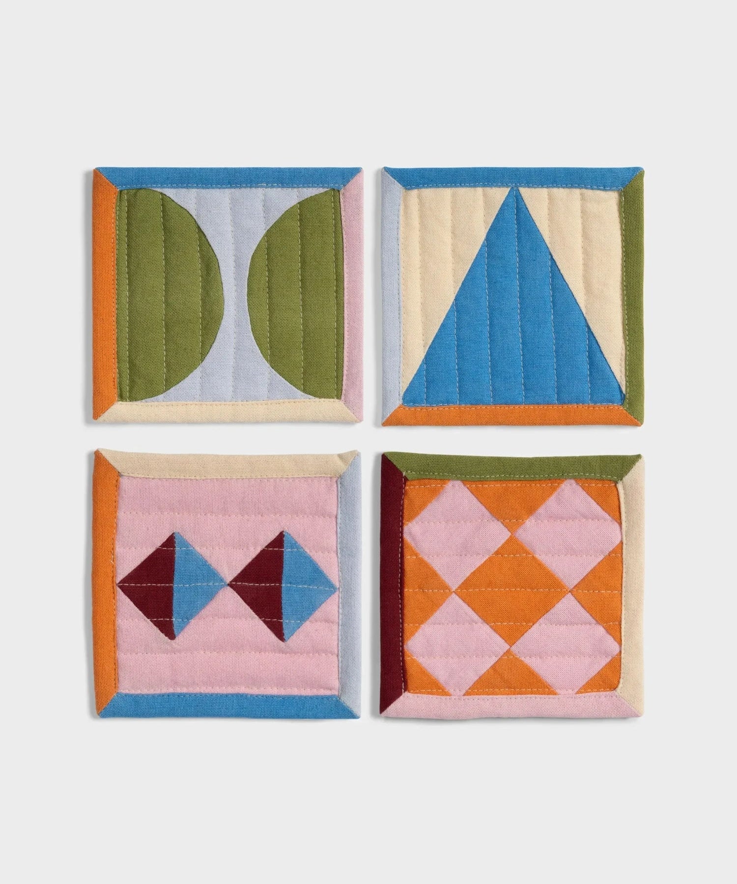 &Klevering - STITCH Untersetzer (4er - Set) - ROSA ECK