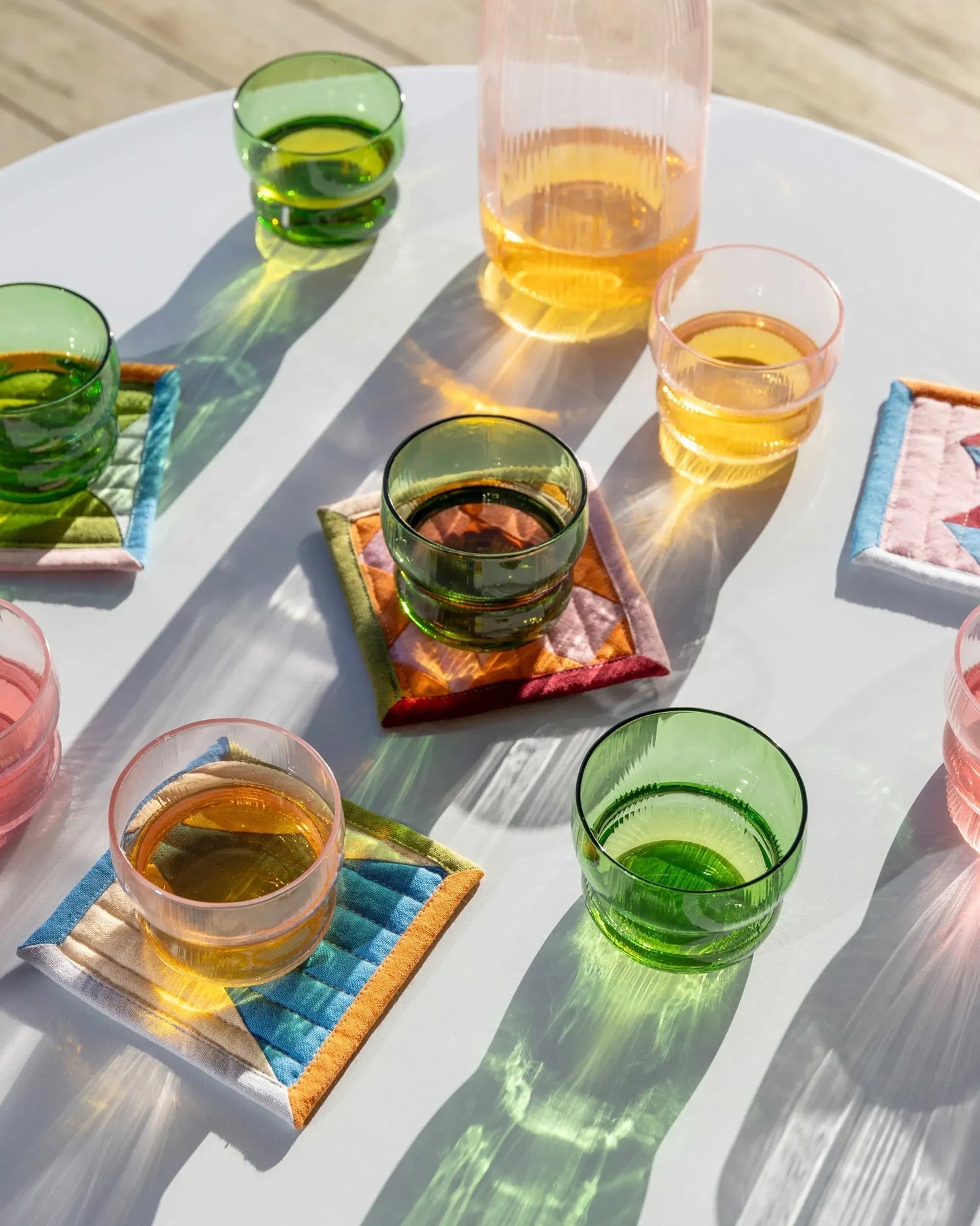&Klevering - STITCH Untersetzer (4er - Set) - ROSA ECK