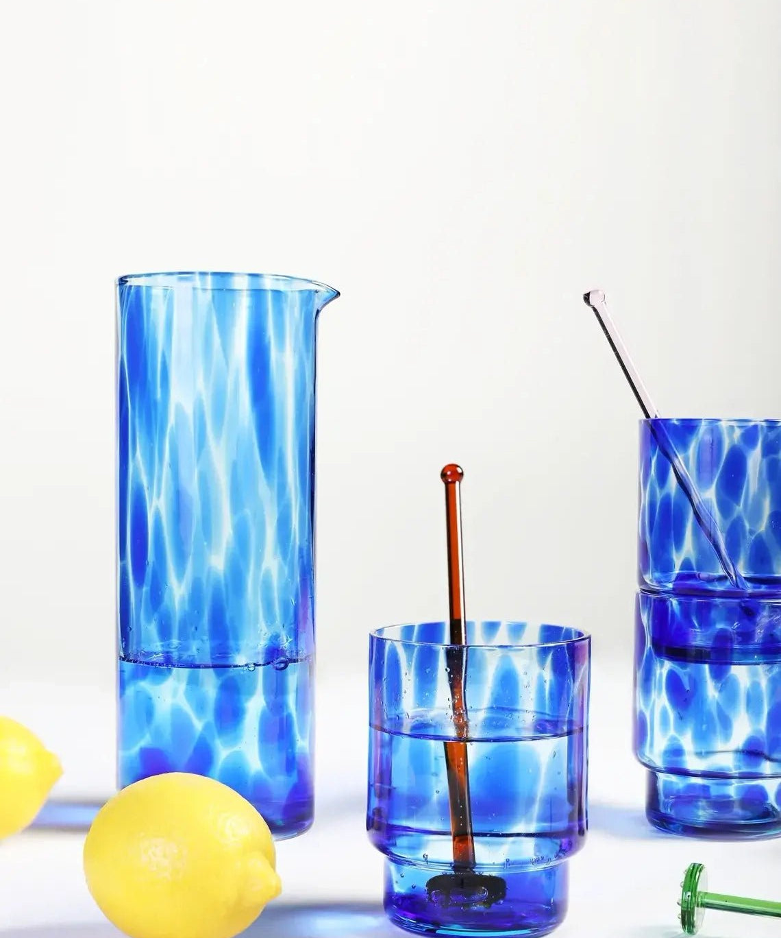 &Klevering - TORTOISE Trinkglas | Blau - Trinkglas - ROSA ECK Concept Store