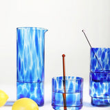 &Klevering - TORTOISE Trinkglas | Blau - Trinkglas - ROSA ECK Concept Store