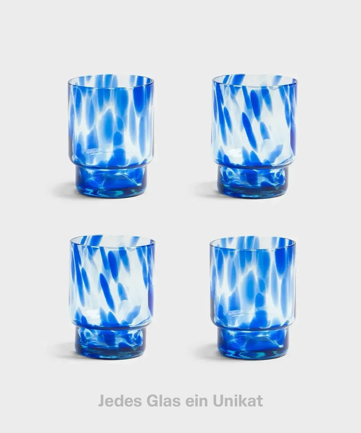&Klevering - TORTOISE Trinkglas | Blau - Trinkglas - ROSA ECK Concept Store