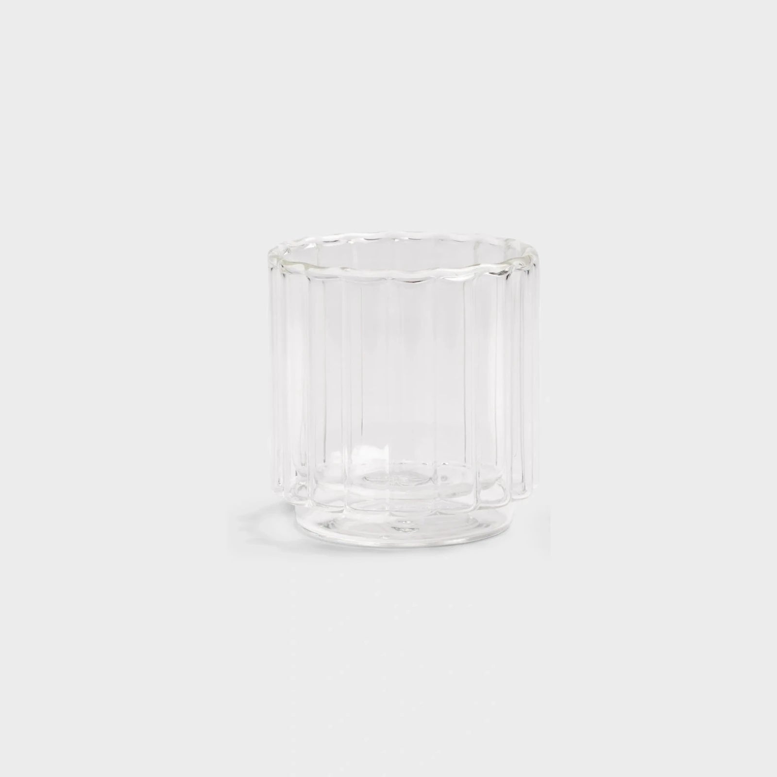 &Klevering - TUBE Trinkglas doppelwandig (2er-Set) • clear - ROSA ECK