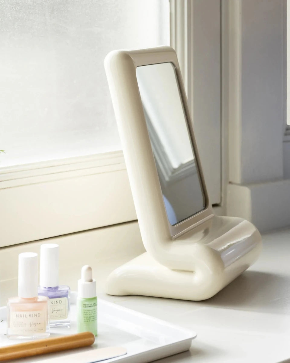 &Klevering - VANITY WHIP Spiegel • Off - White - ROSA ECK