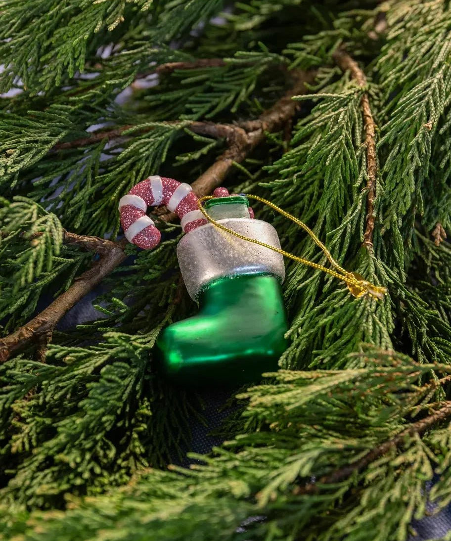 &Klevering - Weihnachtskugel Strumpf • Grün - Weihnachtskugel - ROSA ECK