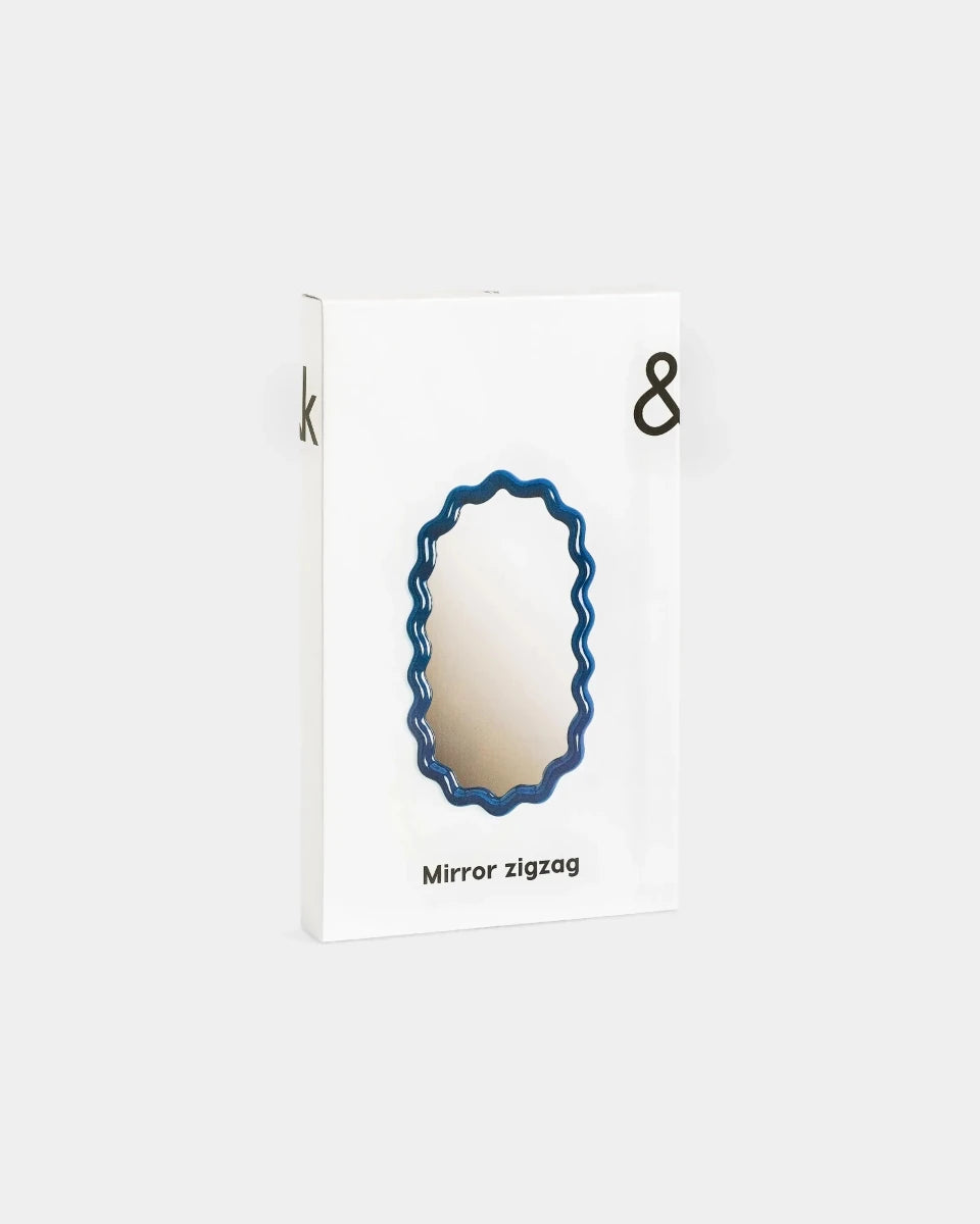 &Klevering - ZIGZAG Wandspiegel • Blau - ROSA ECK