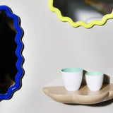 &Klevering - ZIGZAG Wandspiegel • Blau - ROSA ECK