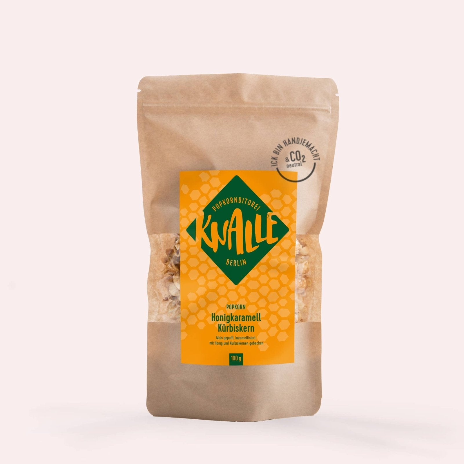 Knalle Popcorn - Honigkaramell Kürbiskern Popcorn (100 g) – saisonal limitiert - Popcorn - ROSA ECK