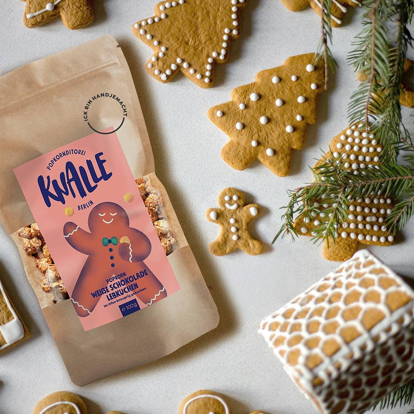Knalle Popcorn - Lebkuchen Weiße Schokolade Popcorn (100 g) • Winter Edition - Popcorn - ROSA ECK