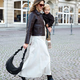 Lässig - LUNUA Wickeltasche Crossbody • Nubbed black - ROSA ECK