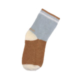 Lässig - Anti - Rutsch - Socken für Kinder • Hellblau/Karamell - ROSA ECK