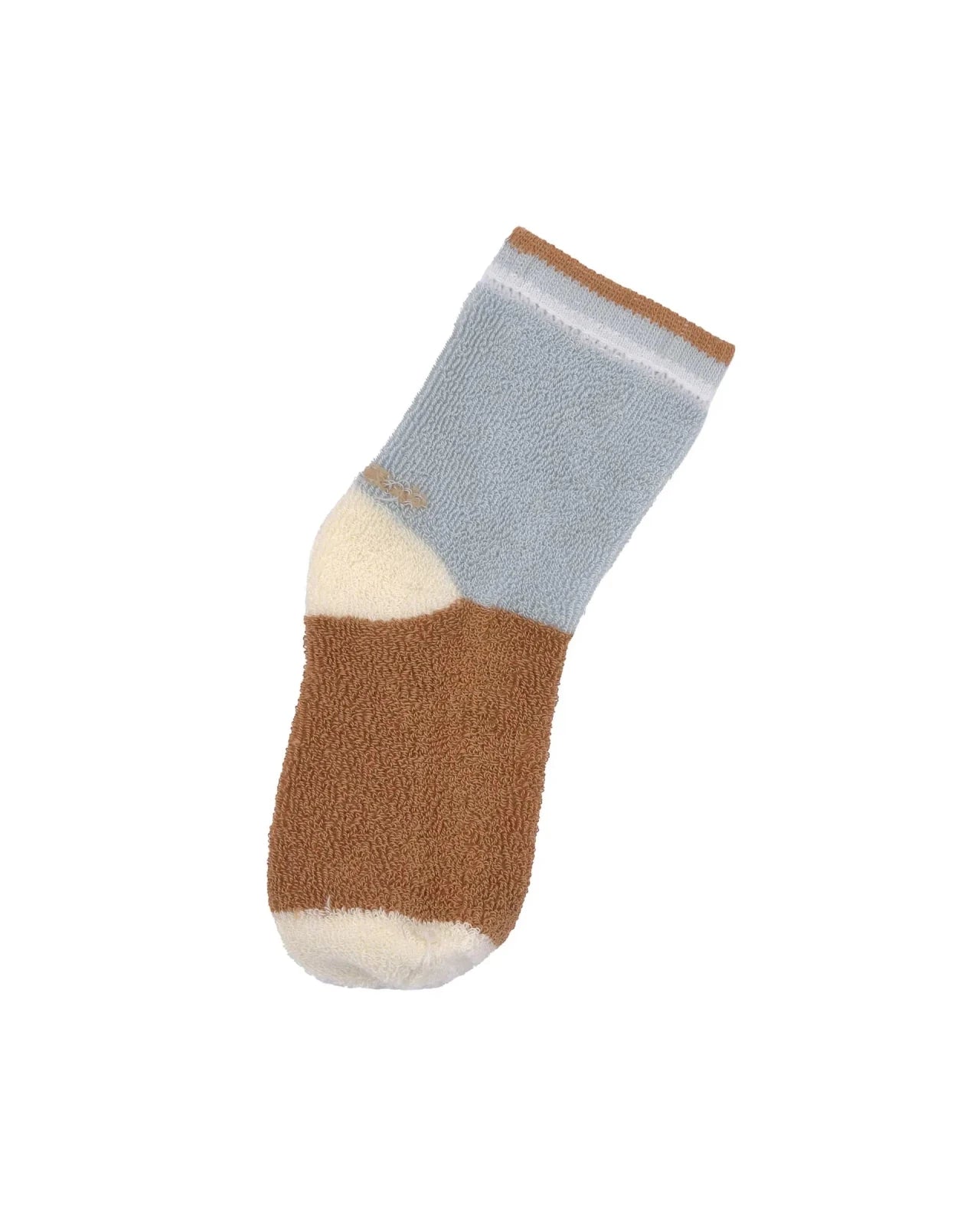 Lässig - Anti - Rutsch - Socken für Kinder • Hellblau/Karamell - ROSA ECK